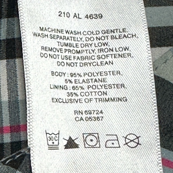 Columbia Titanium  Plaid Golf Skort Skirt w/ Shorts Zipper & Button Close Size 6 - Picture 11 of 11